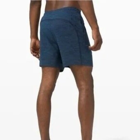 Lululemon Pace Breaker Short *Linerless 9" Heather Allover Iron Blue True Navy L - Picture 8 of 9